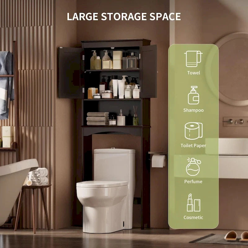 Bathroom Storage Cabinet, Toilet Storage Cabinet, Bathroom Shelf Over The Toilet, Space Saver Toilet