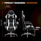 PU Leather Swivel Game Desk Chair