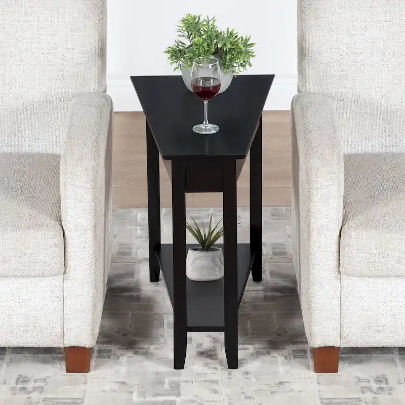 Convenience Concepts American Heritage Wedge End Table with Shelf