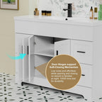 Wavy Line 30/36/48 Bathroom Vanity Set with Sink & Faucet